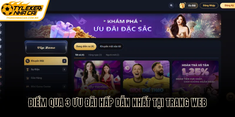 Điểm qua 3 ưu đãi hấp dẫn nhất tại trang web VIN88